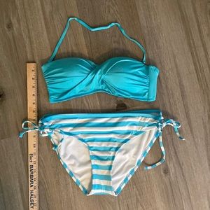 Mossimo bikini. Aqua color. Top is M. Bottom is L.